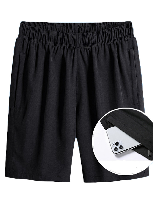  Homens calções atléticos Shorts ativos Shorts casuais Shorts elásticos Cintura elástica Tecido Secagem Rápida Ao ar livre Para Noite Moda Roupa de rua Preto Azul Micro-Elástica