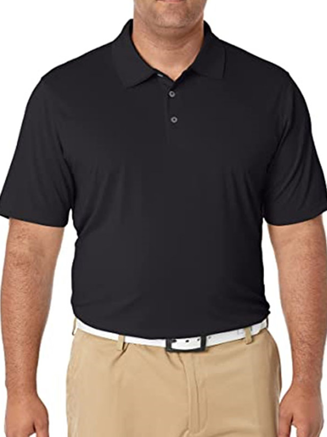  Voor heren POLO Shirt Golfshirt Buiten Casual Polo kraag Korte mouw Casual Comfortabel Effen Kleur Effen Knoop voorzijde Button-omlaag Zomer Lente Normale pasvorm Licht Roze Blauw-Groen Zwart Wit