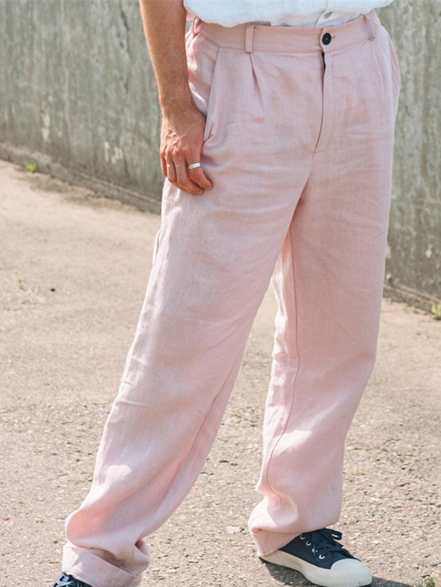 Leonard | Gerade Leinenhose Für Herren