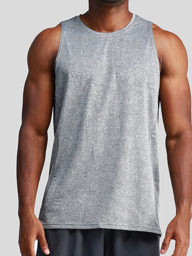  Homens Camisas antiumidade T-shirt camisa muscular Tecido Crewneck Desportos e Ar livre Roupa Esportiva Sem Manga Roupa Moda Roupa de rua Treino