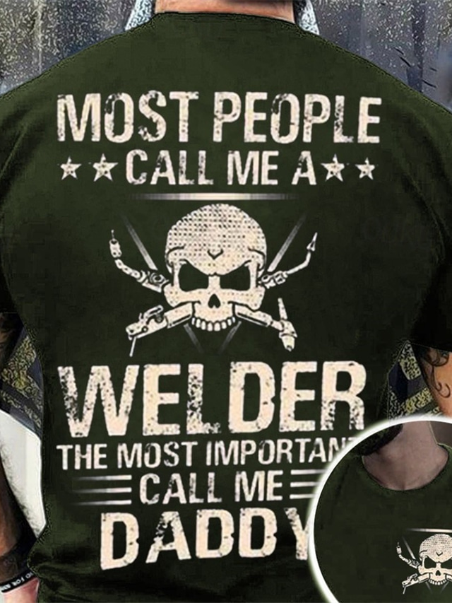  Hombre Camiseta Camiseta superior Manga Corta Cuello Barco Verano Letra Estampados Cráneos Design Básico Contemporáneo moderno Vacaciones Calle Noche Rojo Azul Verde Camiseta superior para hombre