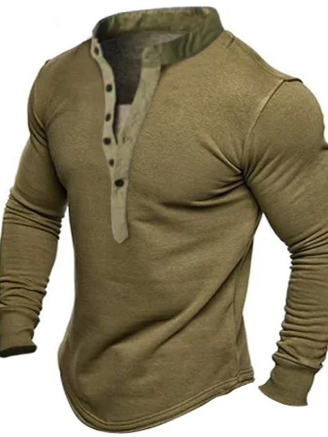 Chemise Henley Homme L.L. Bean Manches Longues Thermique - Gris Taille M - Très Bon état