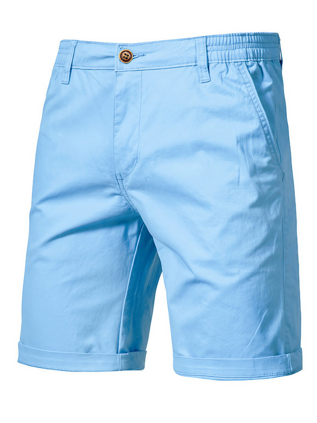  Hombre pantalones cortos de vestir pantalones cortos de trabajo Pantalones cortos casuales Shorts de golf Bolsillo Pierna recta Color sólido Comodidad Listo para vestir Longitud de la rodilla