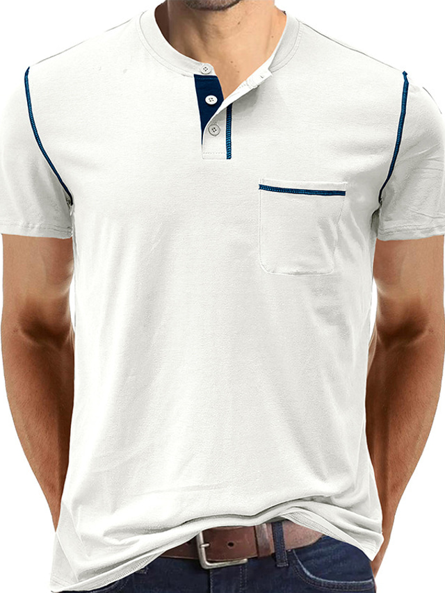 Runcati Herren Henley Shirt Kurzarm – Lässiges Sommerhemd Aus Baumwolle Für Freizeit & Business