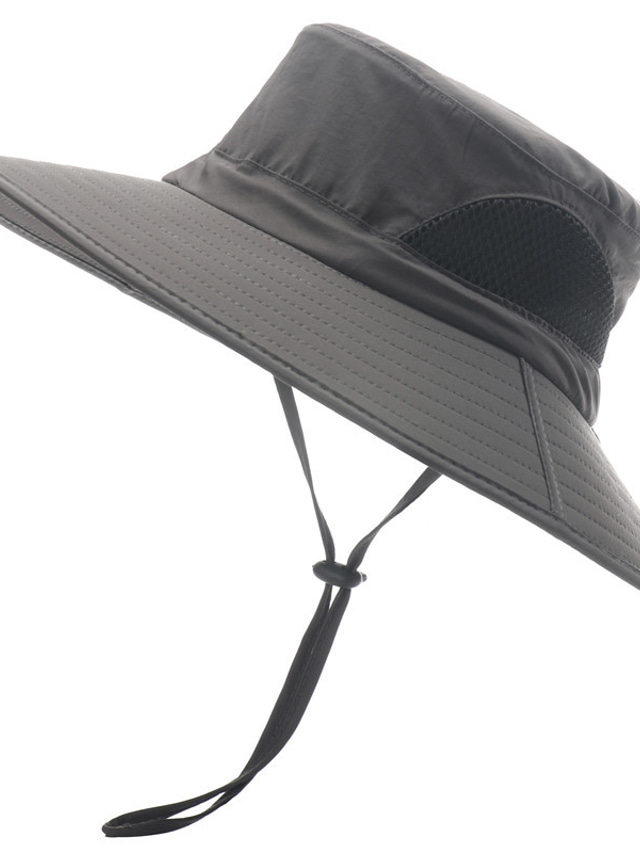  Voor heren Zomerhoed Zonnehoed Vissen hoed Boonie hoed Wandelhoed Blozend Roze Donker Marine Katoen Streetwear Stijlvol Casual Buiten Dagelijks Outdoorkleding Effen UV-zonbescherming Zonbescherming