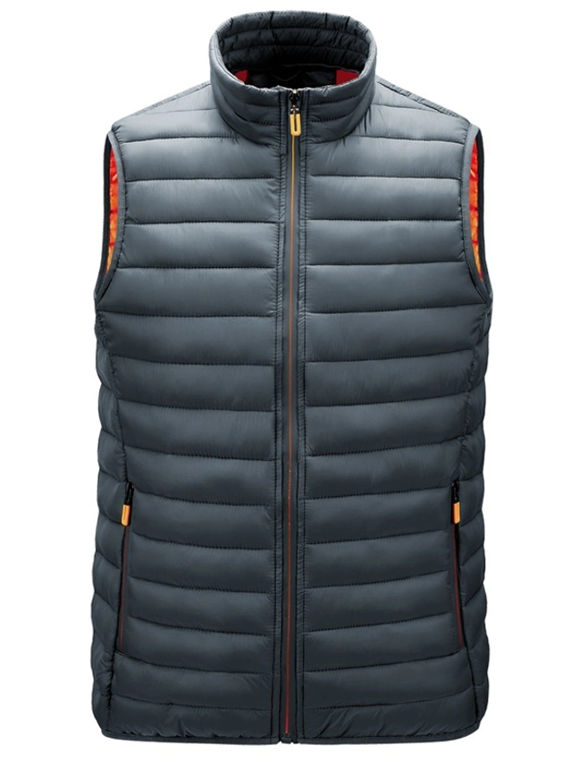 Chaleco Acolchado Para Hombre - Ligero, Aislado, Con Cuello Alto - Ideal Para Exterior En Otoño/Invierno