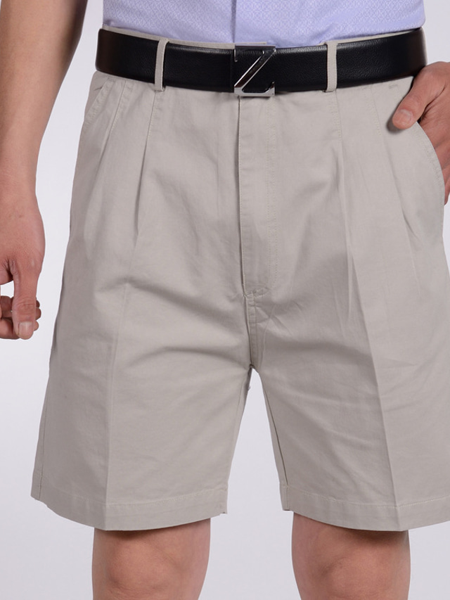  Hombre Pantalón corto Pantalones cortos chinos pantalones cortos de vestir Bermudas pantalones cortos de trabajo Bolsillo Plano Corto Exterior Diario Noche 100% Algodón Ropa de calle Elegante Gris