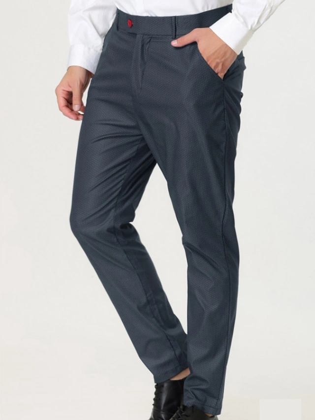 Pantalon Chino Homme Coupe Droite Casual Gris fonce - Prêt-à