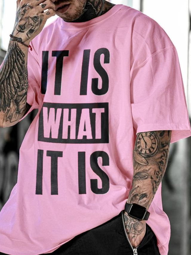  Hombre Graphic Letra Camiseta Tee 100% Algodón Manga Corta Gráfico Camisa Negro Blanco Gris Camiseta cómoda Vacaciones Ropa Cotidiana Ropa de diseñador de moda