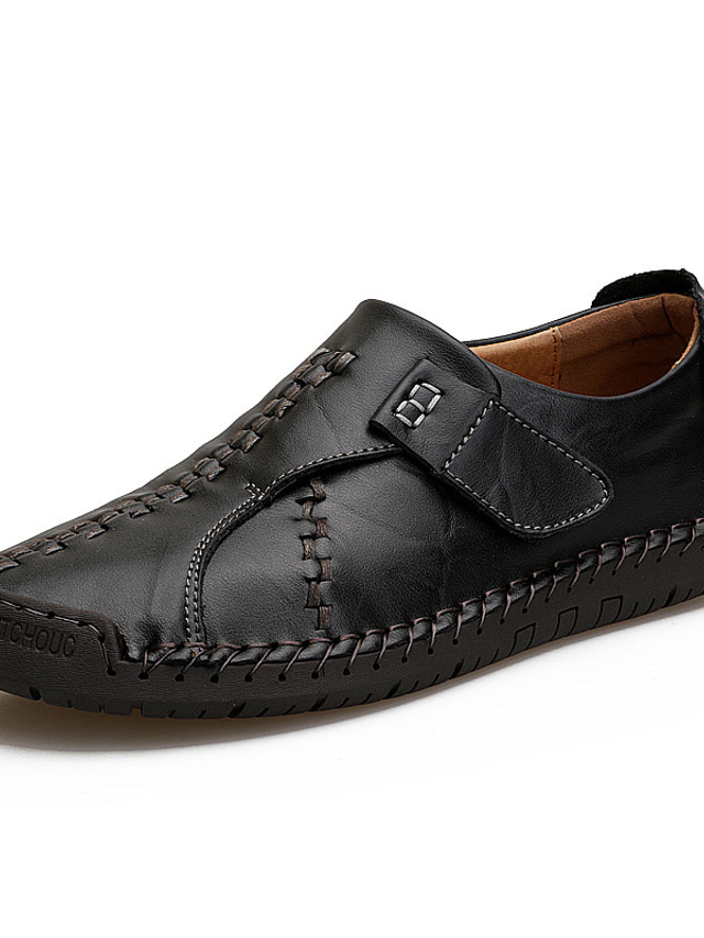 Shoes Men  Classic Genuine Leather Loafers Mens Slip-On