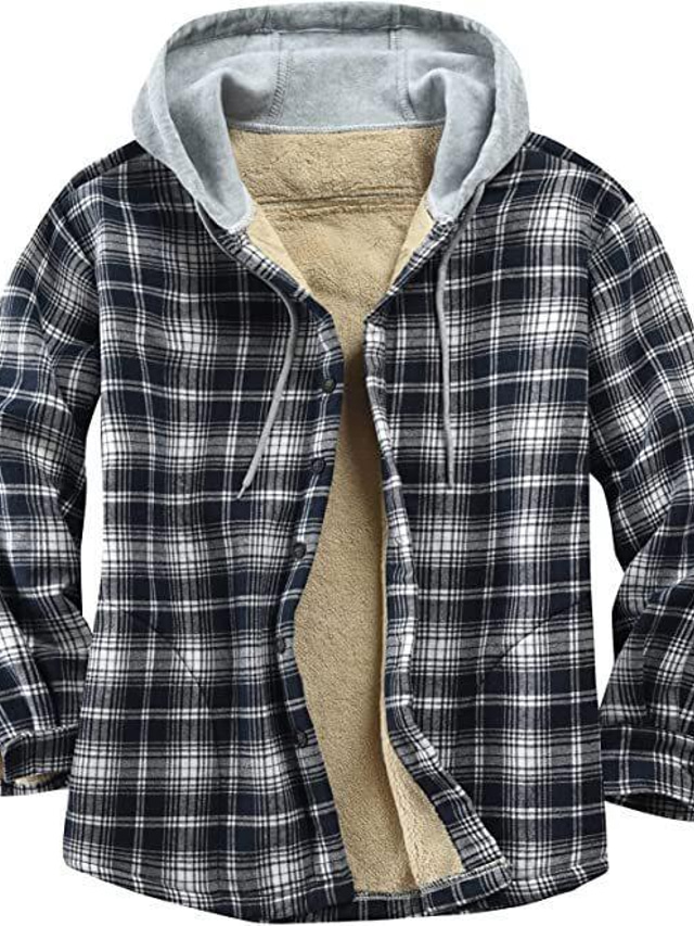 Herren Winterjacke Mit Sherpa-Innenfutter – Warm, Kariert & In Übergrößen (S Bis 5XL)