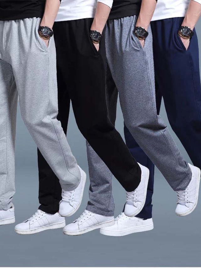 Bărbați Îmbrăcăminte Atletică Drept Pantaloni Pantaloni Sport Curea elastică Cordon Lungime totală Pantaloni Zilnic Sporturi de Agrement Micro-elastic Simplu Culoare solidă Exterior Sport Talie medie