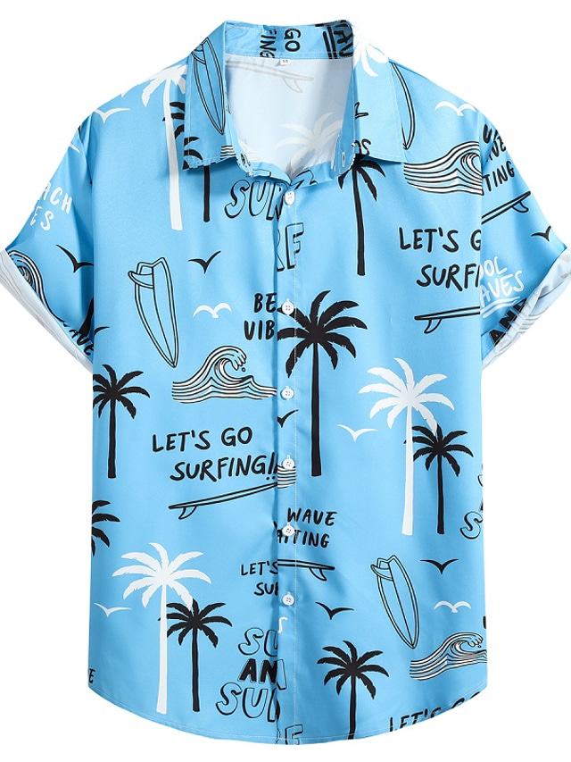 Chemise Hurley - Blanc, Bleu, Vert - Taille M - Occasion Très Bon État