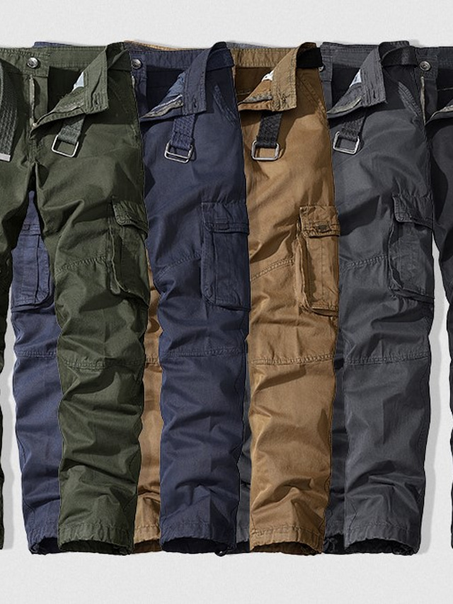  Męskie Spodnie Spodnie robocze Multi Pocket 6 kieszeni Geometria Komfort Oddychający Codzienny Streetwear Mieszanka bawełny Sport Moda Zieleń wojskowa Czarny Średnio elastyczny