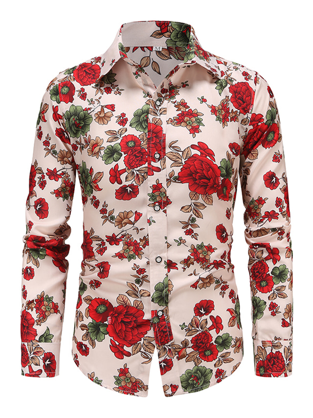 Chemise Homme Easy Taille M - Imprimé Feuilles Bleu Et Beige, Coupe Régulière Décontractée