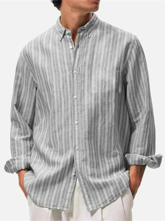 Homme Chemises Boutonnées à Manches Longues Chemises Col