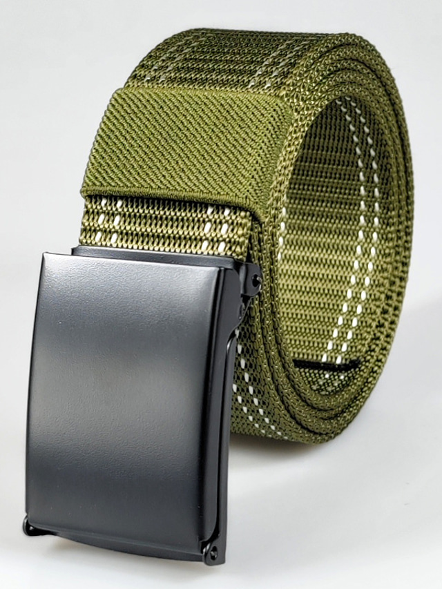  Men's Belt Tactical Belt Nylon Web Work Belt Black Yellow Nylon Military Army Plain Daily Wear Going out Weekend