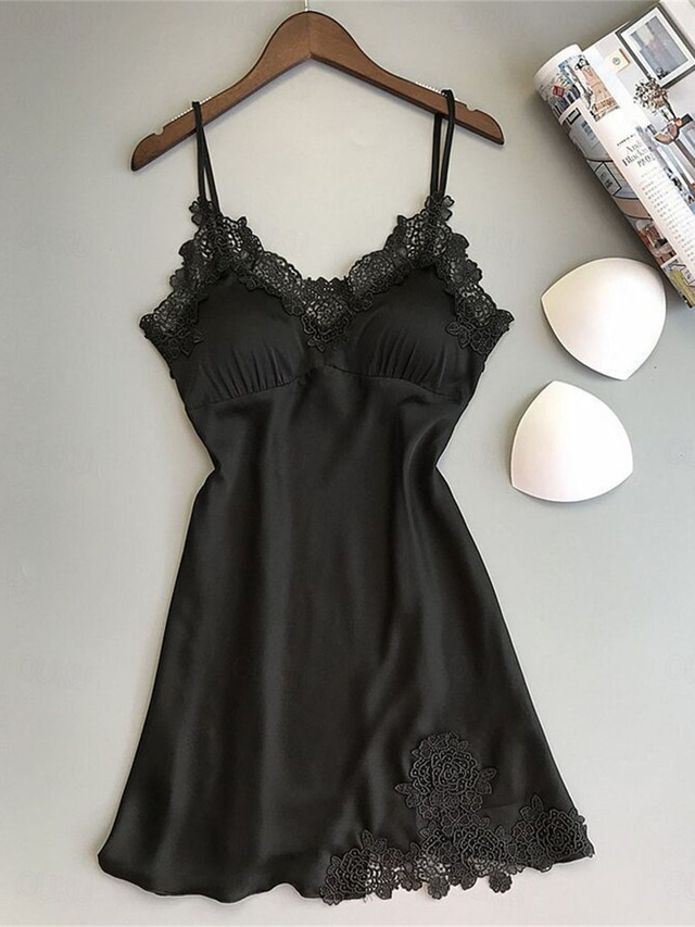  kvinners valentine leopard nattkjole sexy undertøy chemises negligees kjole ren farge elskere varm komfort hjemme seng pustende stropper ermeløse ryggløse sommer vår hjem antrekk date natt antrekk
