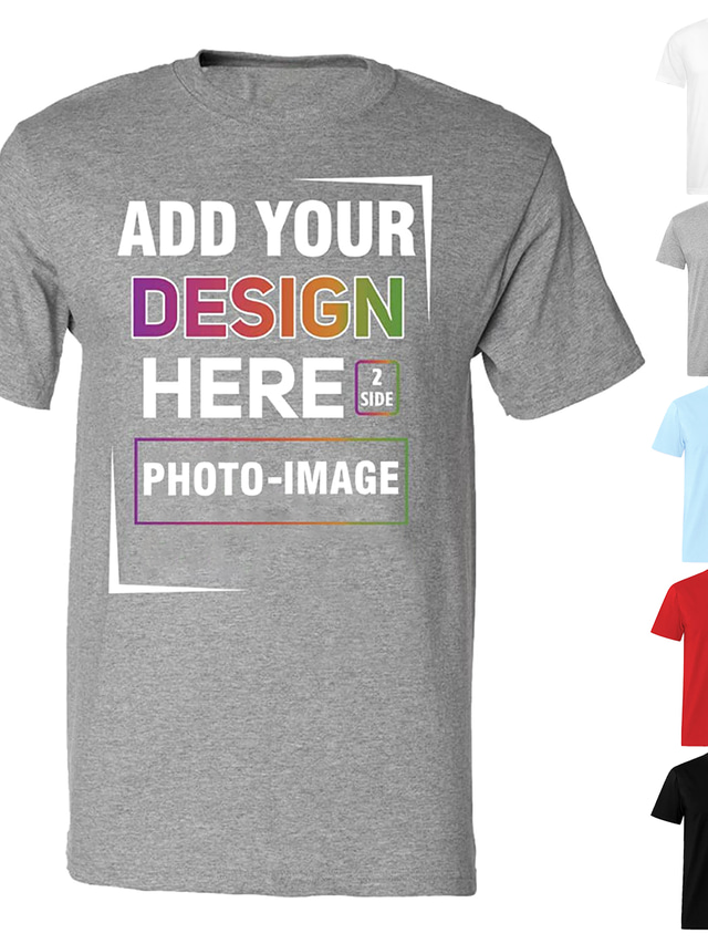  Personalized Men's Unisex 100% cotton Shirt T shirt Tee Optical Illusion 3D Graphic Prints Crew Neck Custom Print Black Red Blue Green 3D Print Clothing Personalized Valentine Gift Custom Made