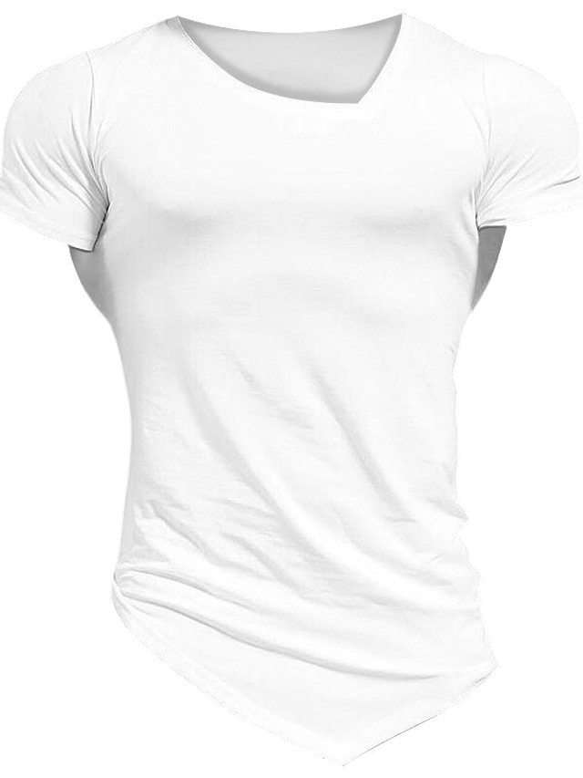  Herren T Shirt T-Shirt Glatt V Ausschnitt Strasse Urlaub Kurze Ärmel Bekleidung Modisch Designer Basic