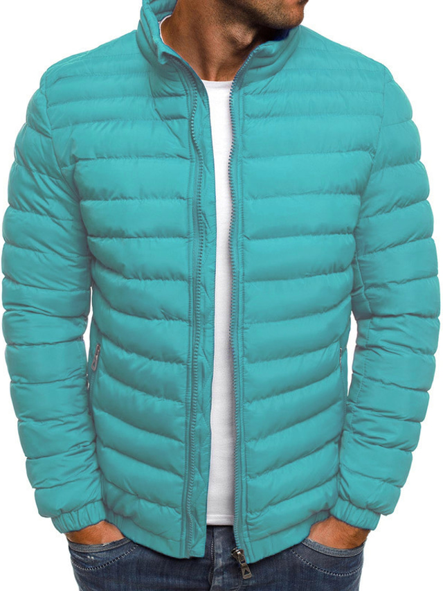  férfi csomagolható könnyű pufferkabát pamut párnázott kabát őszi téli világos pehely divat rövid nagy ultravékony vékony kabát szélálló kabát