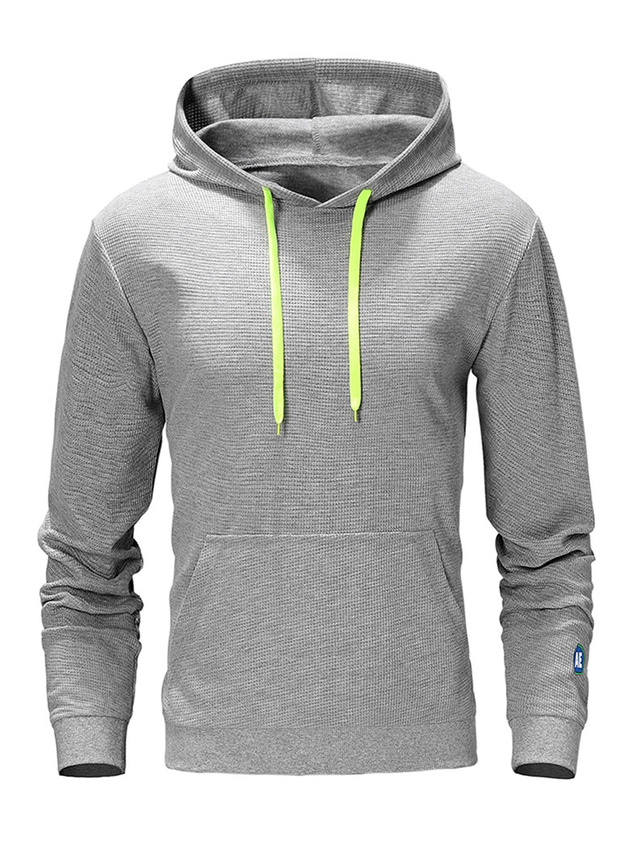  Men's Hoodie Gray Hooded Plain Sports & Outdoor Daily Sports Hot Stamping Designer Basic Casual Spring &  Fall Clothing Apparel Hoodies Sweatshirts 