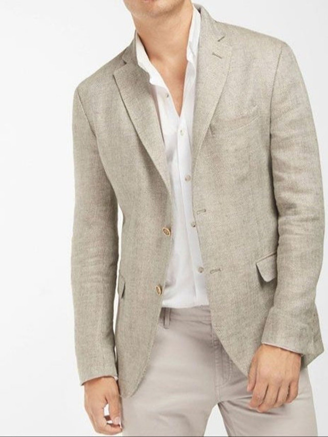 Men's Tailored Fit Single Breasted Two-buttons Blazer Jacket