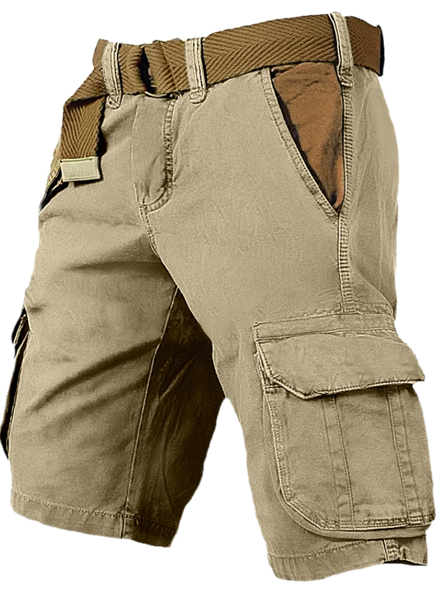  Hombre Pantalón corto Shorts para senderismo Multi bolsillo Cebra Listo para vestir Corto Exterior Diario Design Casual Negro Verde Ejército