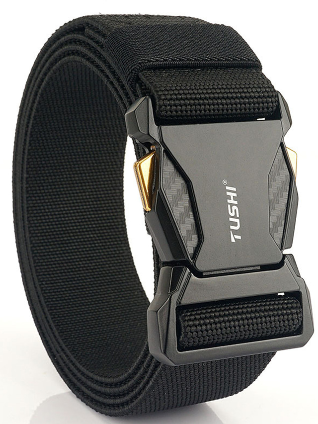  Men's Belt Tactical Belt Nylon Web Work Belt Black Royal Blue Nylon Military Army Plain Daily Wear Going out Weekend