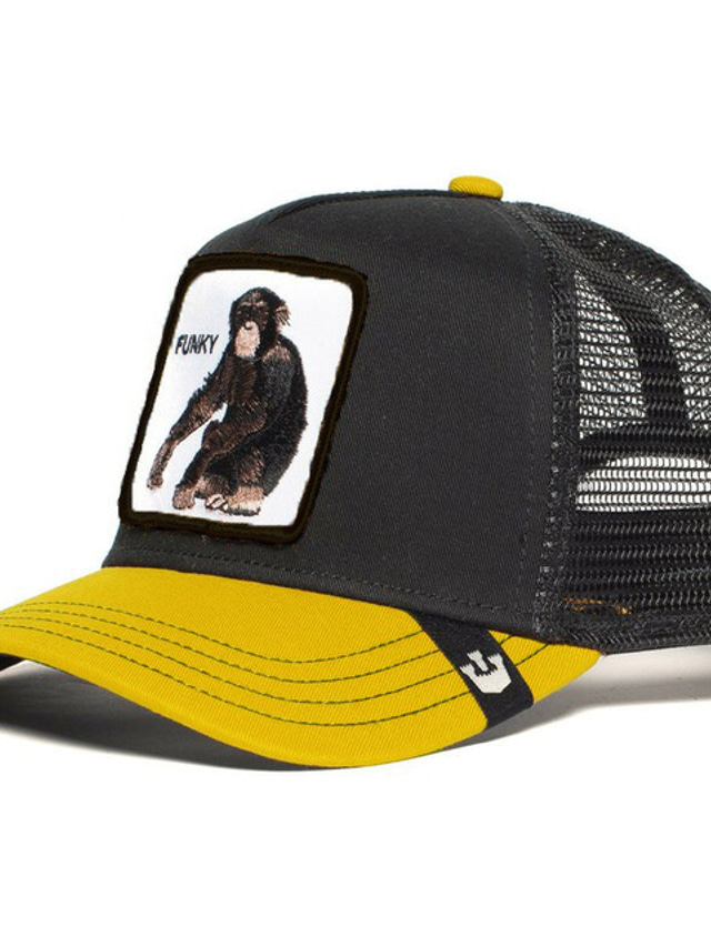 Férfi Kamionos kalap Fekete Fehér Pamut Háló Modern Kortárs Hétköznapi viselet Vakáció Medve Cápa Állati mintás Könnyű anyagok Kényelmes