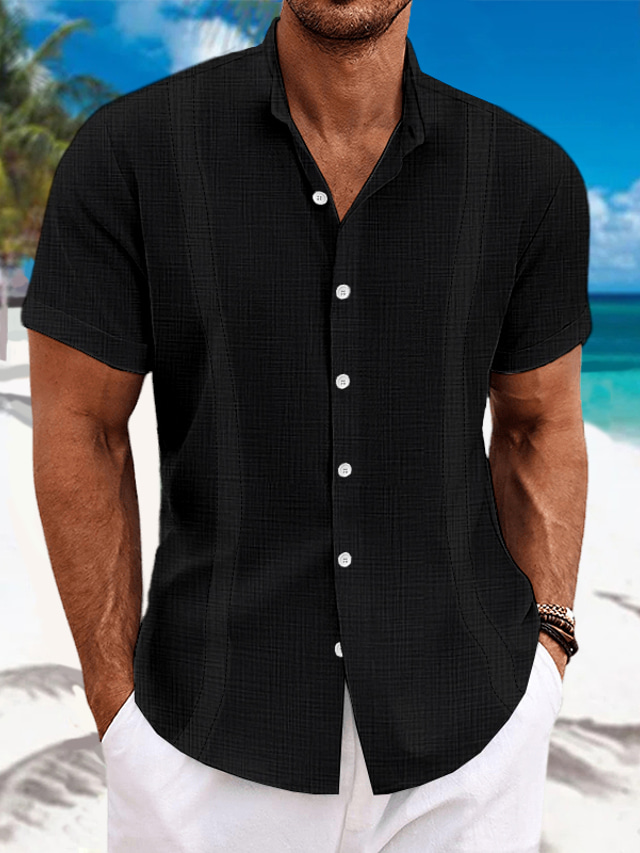Men's Shirt Guayabera Shirt Linen Shirt Button Up Shirt Summer Shirt ...