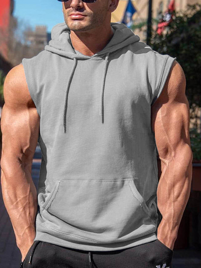 Homme Débardeur Top Maillot De Corps T-shirt Sans Manches Plein Col Ras Du Cou Plein Air Vacances Sans Manches Vetement Tenue Mode Design Basique P16746039