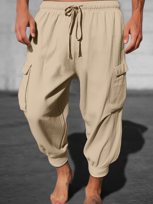 Pantalon Gainant Femme - Couleur Unie, Poche Grande - Taille Haute élastique - Décontracté Printemps/hiver - 10