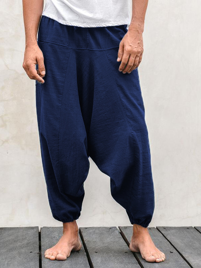YAOHUOLE Pantaloni Harem Pantaloni Harem Uomo Pantaloni Sportivi Uomo Harem Pantaloni Uomo, grigio, M