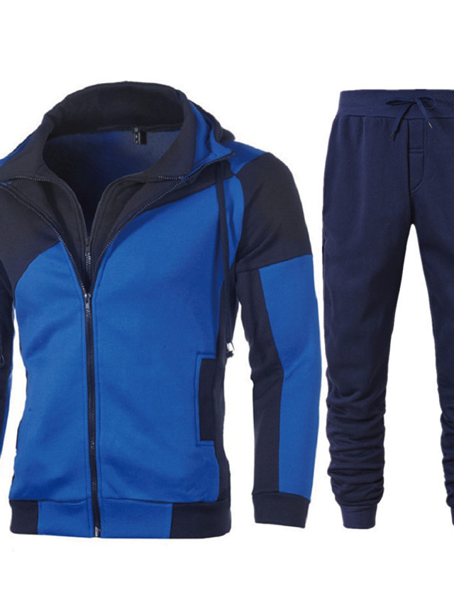 thumbnail image 2 of Men's 2025 Fall Winter 2-Piece Tracksuit Set – Hoodie & Printed Sweatpants 2 of 5