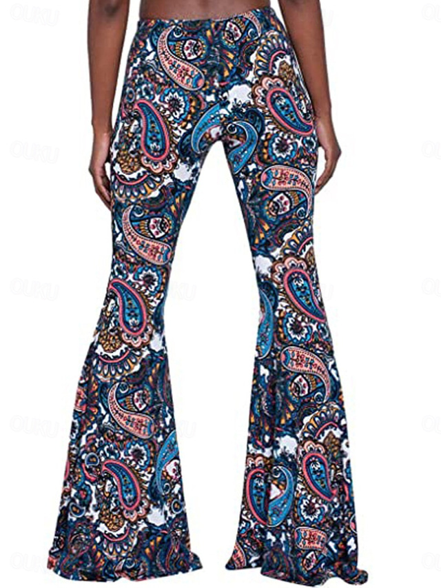  Women's Flare Leggings Graphic High Waist Full Length Print Fall