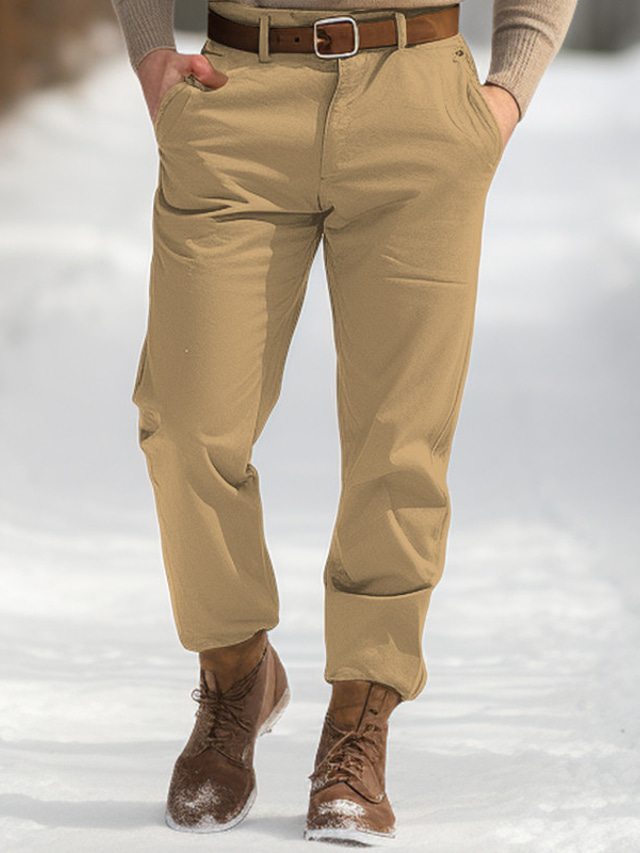 Pantalon Chino IZOD Beige Homme - Taille 34x32 - Extensible, Confort, Jambe Droite