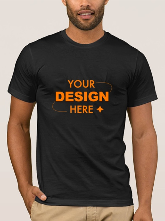  tilpasset herre-t-skjorte 100 % bomull personlig legg til bildet ditt bildedesign grafisk trykk-t-skjorte for biker uformell sommer
