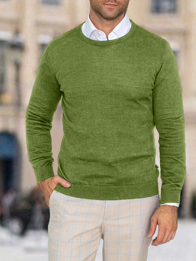 Pull Homme Hiver Col Demi-roulé - Tricot Décontracté Tendance En Polyester élasthanne - 2
