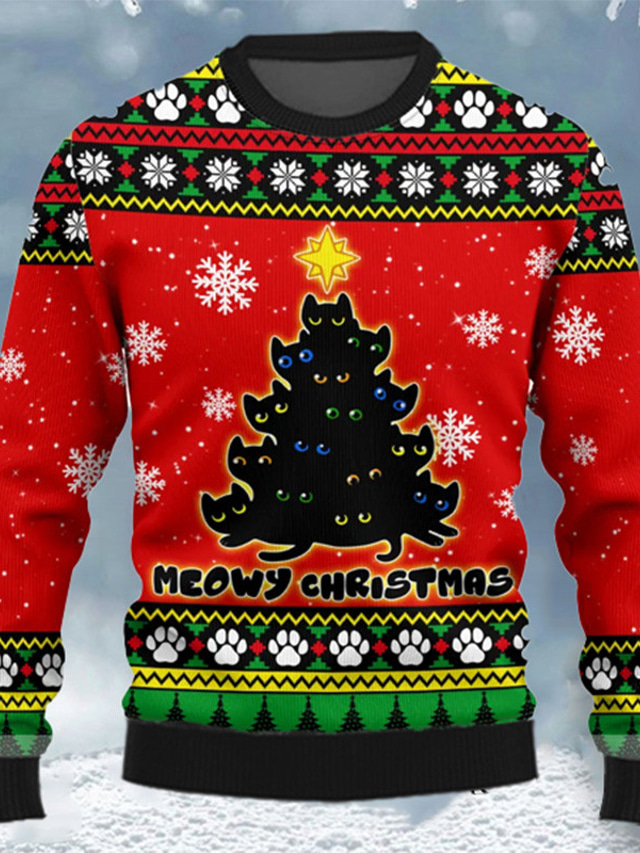 Pull De Noël Homme - Motifs Renne, Bonhomme De Neige, Cloches - Col Rond - Manches Longues - Sweat Décontracté