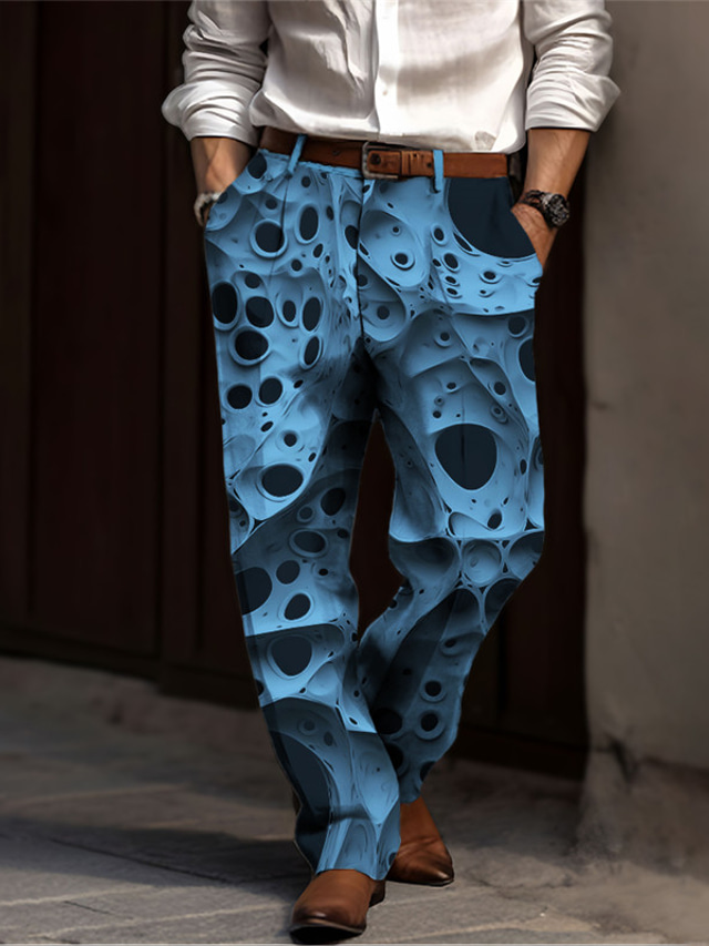  Costumi scheletro Astratto Gotico Per uomo Stampa 3D pantaloni della tuta Pantaloni Esterno Strada Indossalo per lavorare Poliestere Bianco Giallo Blu S M L Alto Elasticità Pantaloni