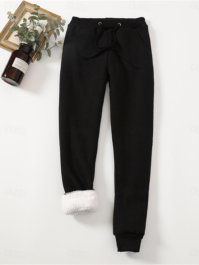 Women's Fleece Pants Sweatpants Pants Trousers Active Streetwear Casual ...