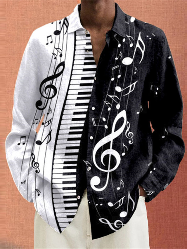  καρναβάλι pano keys casual ανδρικό πουκάμισο καθημερινή χρήση που βγαίνει το σαββατοκύριακο φθινόπωρο& χειμερινό turndown μακρυμάνικο μαύρο, λευκό, μπορντό s, m, l slub