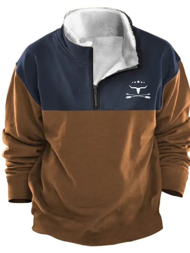 Hombre Animal Bloque De Color Estampados Sudadera Sudaderas Design