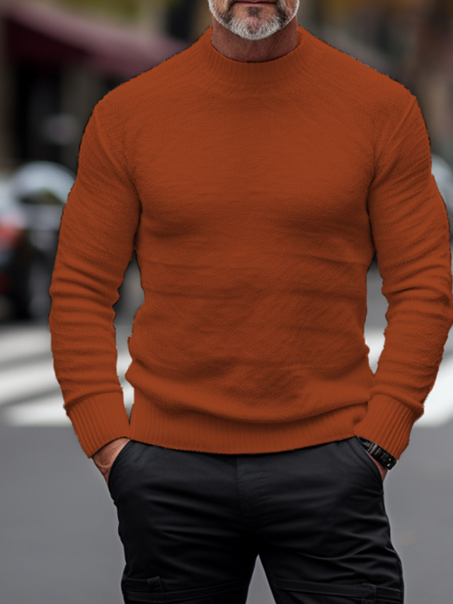 Pull Col V Homme Feziakuk - Coton Tricoté, Automne/Hiver, Manches Longues, Taille M-XXL