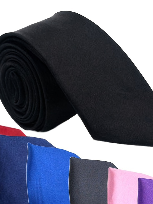  Men's Ties Neckties Solid / Plain Color Formal Evening Festival