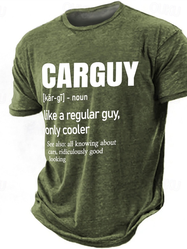  Men's Graphic Letters T shirt Short Sleeve T shirt 3D Print Crew Neck Shirt Daily Designer Retro Vintage Sports Outdoor Holiday Going out Navy Blue Purple Green Spring & Summer Clothing Apparel S M L