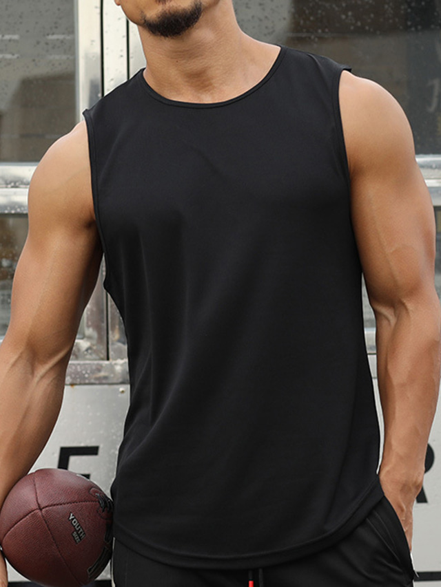 Gerippte Westen Für Herren, Quadratischer Ausschnitt, Tank-Top, Einfarbig, ärmellos, Atmungsaktiv, Schmale Passform, Sommer, Lässig, Leicht, Fitnessstudio, Workout, Bodybuilding, Sportbekleidung