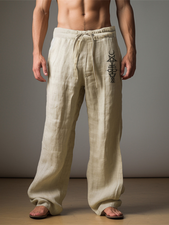  Bărbați Casual Grafic Stele Pantaloni Talie medie Purtare Zilnică Vacanță Ieșire Primăvară Toamnă Fit regulat