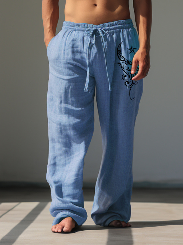  Bărbați Casual Grafic Αστέρι Totem Pantaloni Talie medie Purtare Zilnică Vacanță Ieșire Primăvară Toamnă Fit regulat